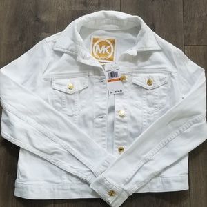 NWT Michael Kors White Denim Jacket